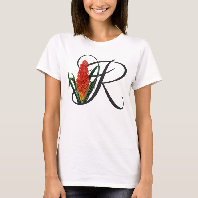 Initial R, Red Hot Poker T-Shirt (Front)