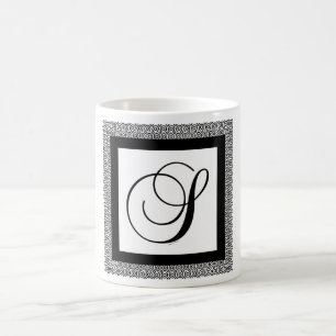 INITIAL S MONOGRAM COFFEE MUG