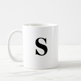 Initial S & Personalised Name Coffee Mug
