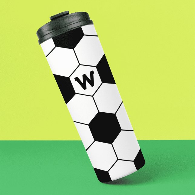 Initial Soccer Ball Pattern Thermal Tumbler (Creator Uploaded)