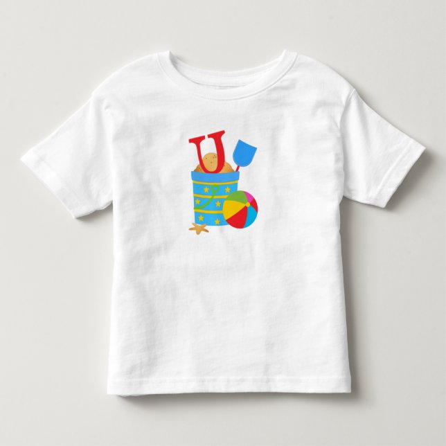 Initial U - Toddler Fine Jersey T-Shirt (Front)