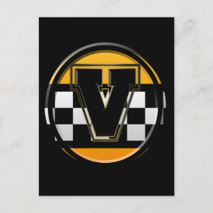 Initial V taxi driver Postcard