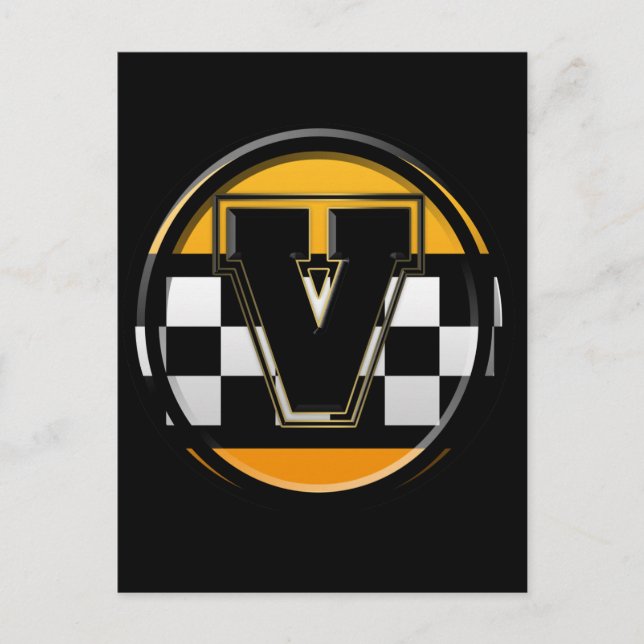 Initial V taxi driver Postcard (Front)