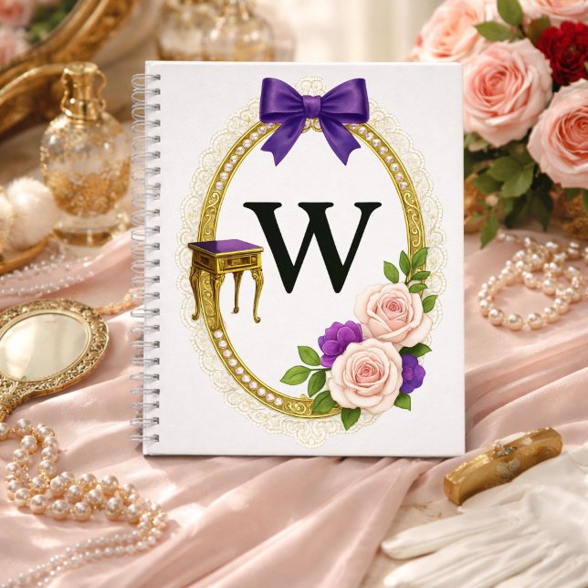 Initial W Desk Elegant Regency Notebook (Creator Uploaded)