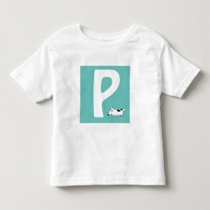 Initial w/ working dog cute toddler T-Shirt