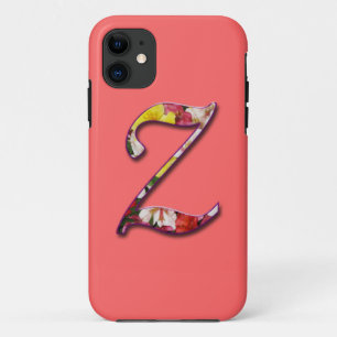 Initial Z Monogram I-Phone 5 case Floral Design
