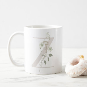 Initial Z With Soft colour flower Coffee Mug