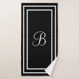 Initialled Baby black Towel set