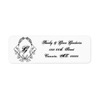 Initialled Emblem Return Address Labels