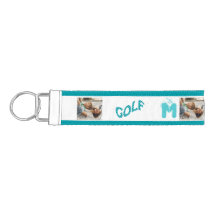 Initials 4 family photo blue teal Golf Word checks