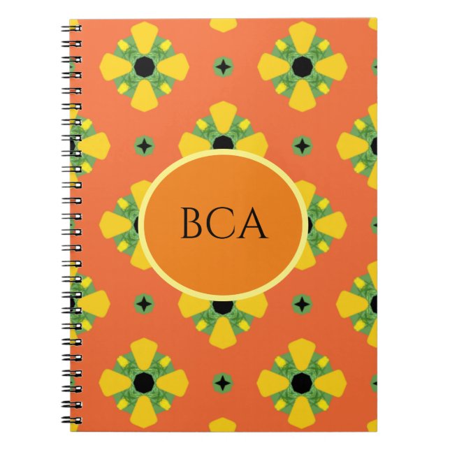 INITIALS Bright Birthday or Anniversary Gift  Notebook (Front)