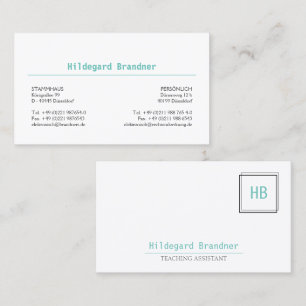 Initials Business Card