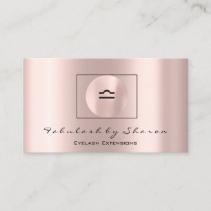 Initials Fashion Blogger Rose Logo  Zodiac Bilanci Business Card