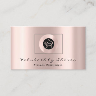 Initials Fashion Blogger Rose Logo  Zodiac LIon Business Card