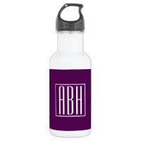 Initials Monogram | White On Deep Purple