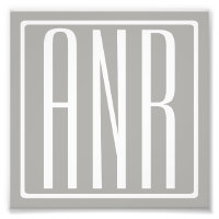 Initials Monogram | White On Light Grey