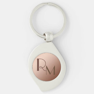 Initials on copper key ring
