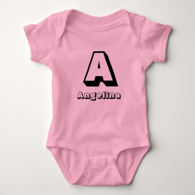 Initials Personalised Baby Bodysuit (Front)