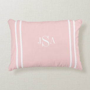Initials pink Accent Pillow