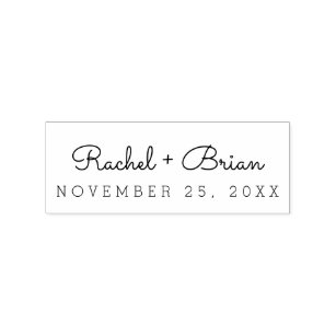 initials + special date, a wedding rubber stamp