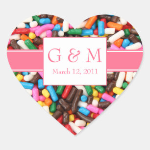 Initials Sprinkles Stickers