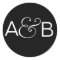 INITIALS STICKER SEAL BLACK WHITE