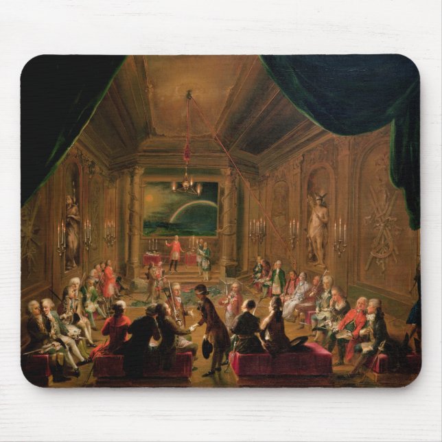 Initiation ceremony in a Viennese Masonic Mouse Pad (Front)