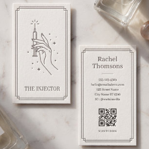 Injector Ivory Celestial Tarot QR Layout Business Card