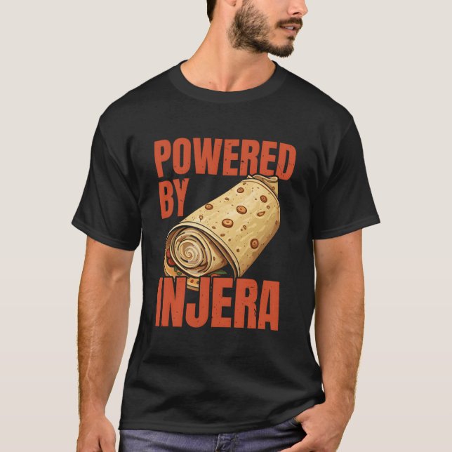 Injera Bread Ethiopian Food Pancake Injera Recipe T-Shirt (Front)