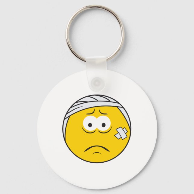 Injured Boo boo Face Key Ring (Front)