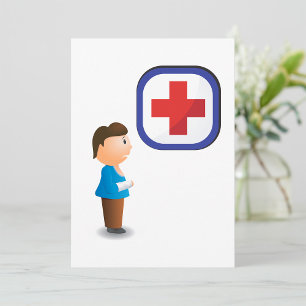 Injured Boy Hospital Care Invitation