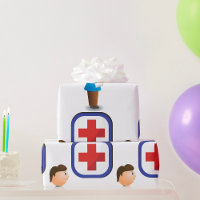 Injured Boy with Arm Cast Medical Cross