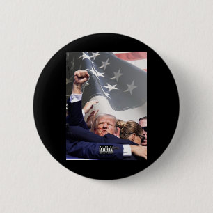 Injured In Shooting At Pennsylvania Rally 6 Cm Round Badge