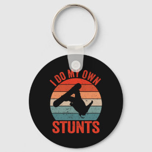 Injury Snowboard Broken Arm I Do My Own Stunts Sno Key Ring