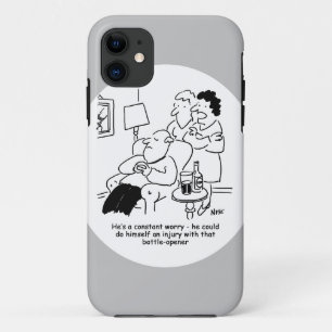 Injury with a bottle-opener iPhone 11 case