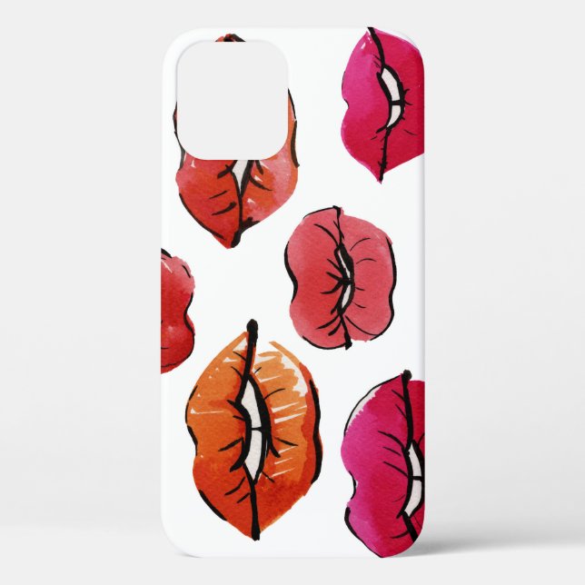 Ink and watercolor lips set Case-Mate iPhone case (Back)