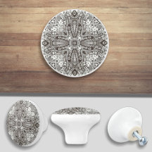 Ink Art Ceramic Door Pull Knob