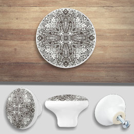 Ink Art Ceramic Door Pull Knob