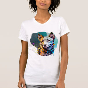 Ink Art Style Dog Portrait T-Shirt