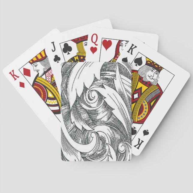 Ink Art Swirl Playing Cards (Back)