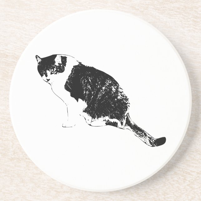 Ink Cat Coaster Grounds Table In Style (Front)