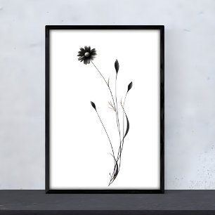 Ink Daisy Art - Captivating Floral Designs Poster
