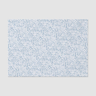 ink dot scales - classic blue trans tissue paper