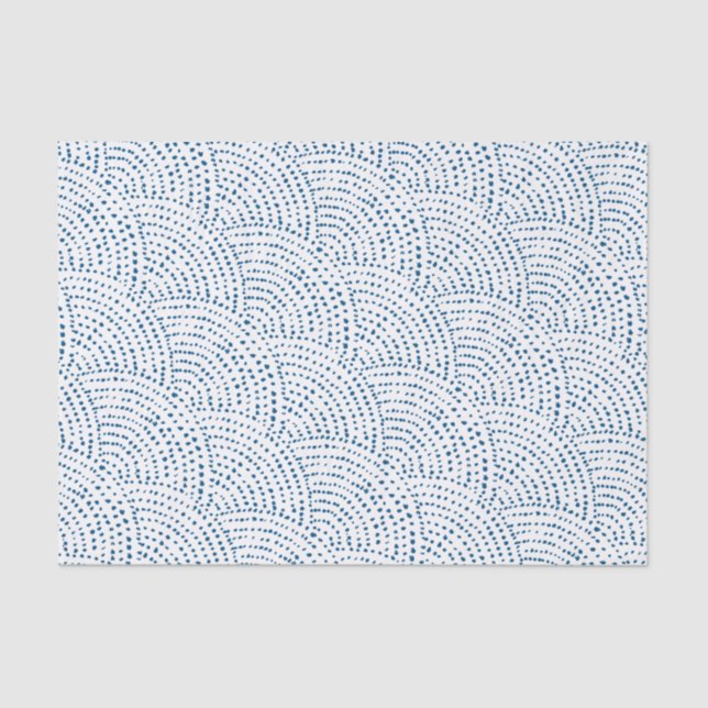 ink dot scales - classic blue trans tissue paper (Front)