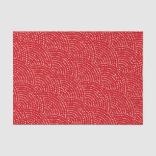 Ink dot scales - Red dots on white Tissue Paper