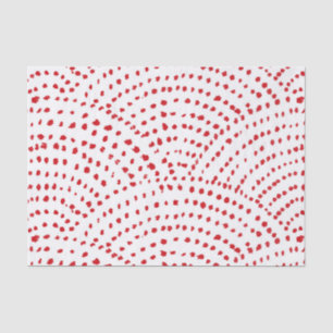 Ink dot scales - White dots on red Tissue Paper