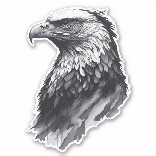 Ink drawing Eagle head (Front)