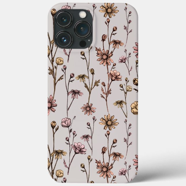 Ink Drawn Daisy iPhone Case (Back)