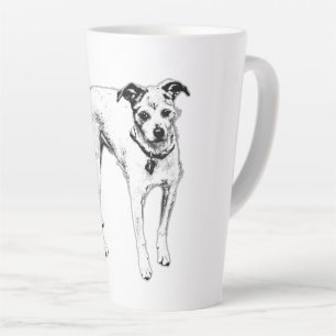 Ink‑Drawn Terrier Mix Coffee Mug