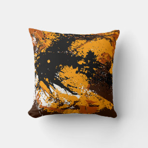 Ink Explosion: Colourful Abstract Splashes Cushion